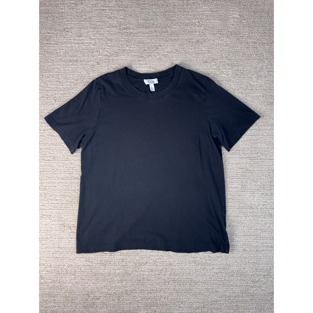 COS Black Cotton Short Sleeve Crew Neck T-Shirt Size M 07533915